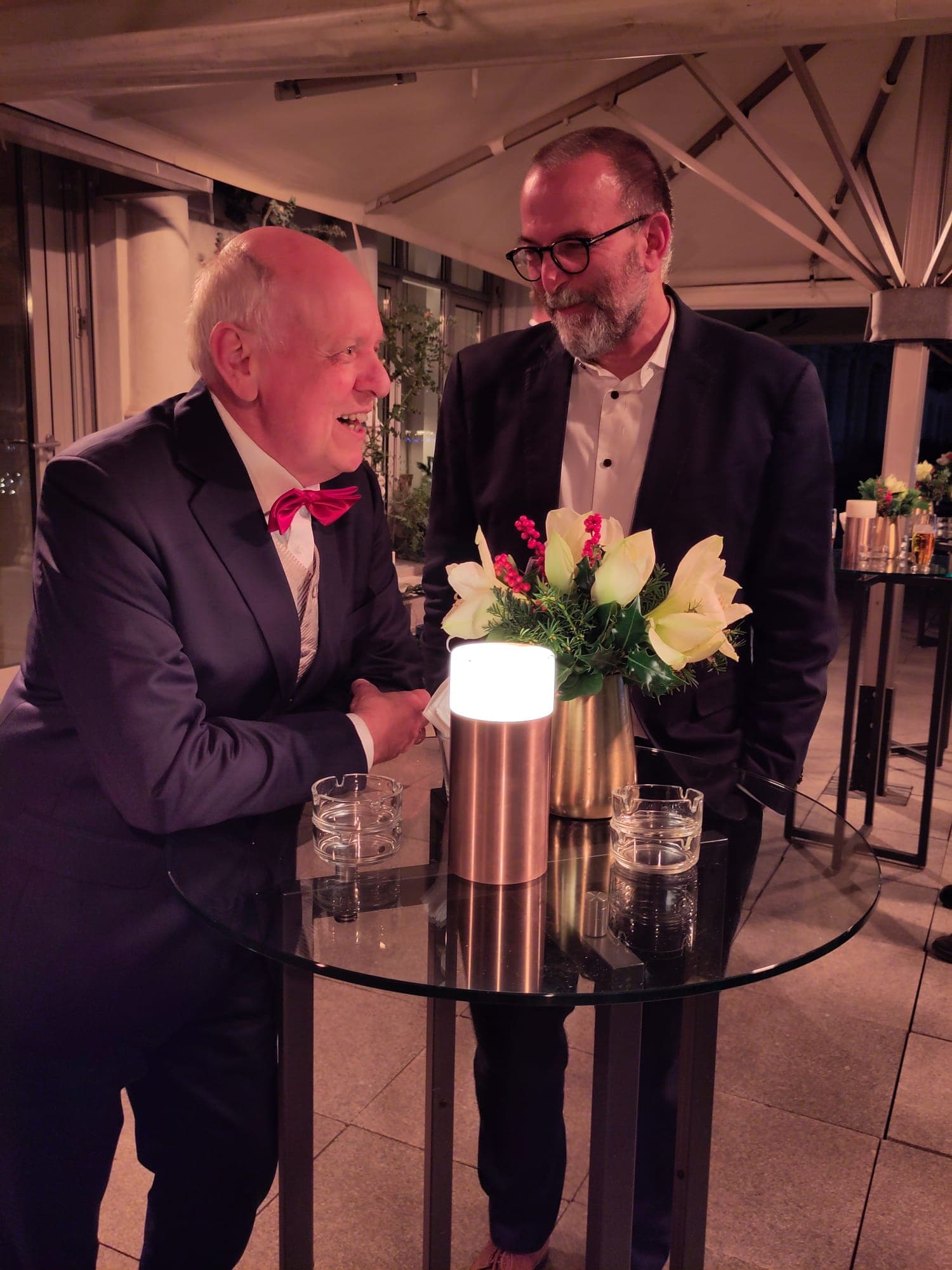 2025 — mit RA Volkhardt Neumann (AR-Vorsitzender Solvium Holding AG), Terrasse Hanselounge
